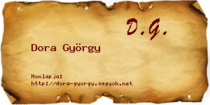 Dora György névjegykártya