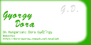 gyorgy dora business card